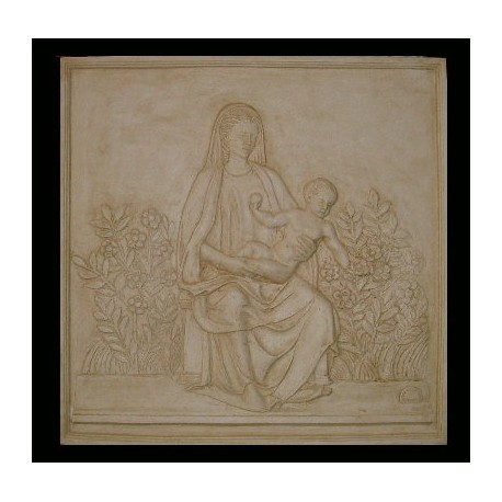 LR 146 Bassorilievo Madonna del Roseto h. cm. 59x59