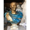 LB 119P Busto Policromo di Vespasiano Imperatore Romano h. cm. 78