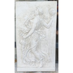 LR 75 Bajorrelieve Bacante con bastón h. centímetro. 54x30,5
