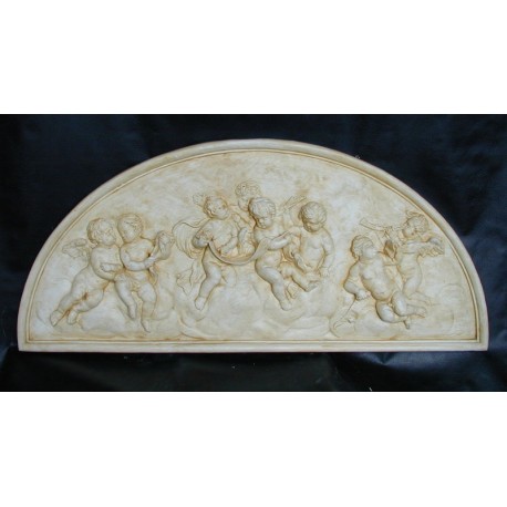 LR 55 Bajorrelieve Luneta Putti Flamenco h. centímetro. 52x117
