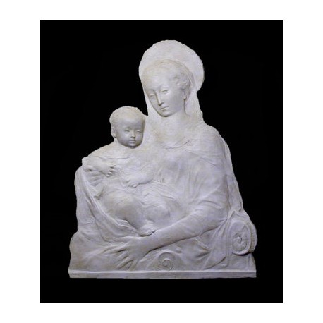 LR 61 Bassorilievo Madonna del Rossellino scontornata h. cm. 79x59