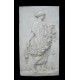 LR 72 Bajorrelieve Mujer con guirnalda de rosas h. centímetro. 50x29
