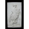 LR 72 Bajorrelieve Mujer con guirnalda de rosas h. centímetro. 50x29