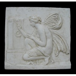 LR 73 Bajorrelieve Figura agachada escribiendo h. centímetro. 39x40