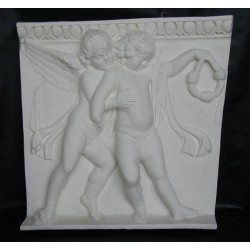 LR 85 Bajorrelieve Putti del lado h. centímetro. 75x78