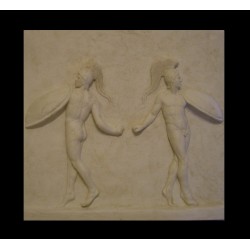 LR 87 Bajorrelieve Curetes guerreros danzantes h. centímetro. 75x82