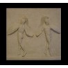 LR 87 Bajorrelieve Curetes guerreros danzantes h. centímetro. 75x82